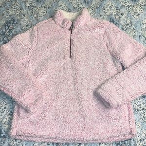 Sherpa half zip sweatshirt